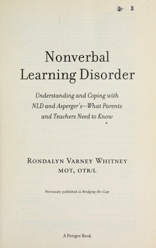 Nonverbal Learning Disorder