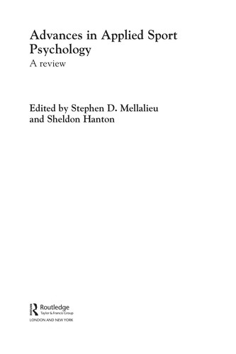 Advances in Applied Sport Psychology