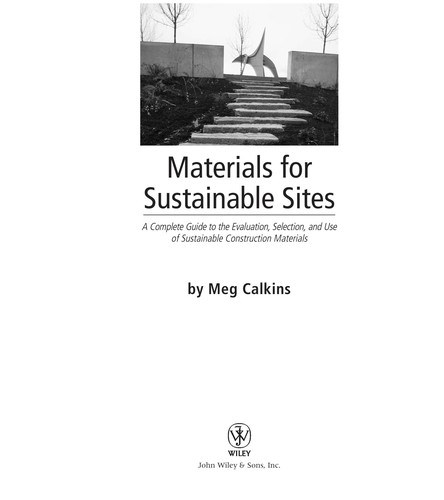 Materials for Sustainable Sites