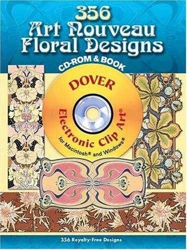 346 Art Nouveau Floral Designs CD-ROM and Book