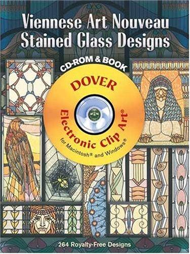 Viennese Art Nouveau Stained Glass Designs CD-ROM and Book