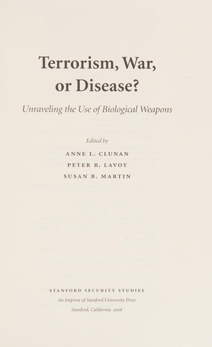 Terrorism, War, or Disease?