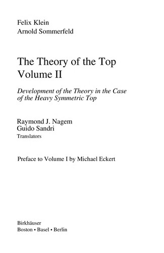 The Theory of the Top. Volume I