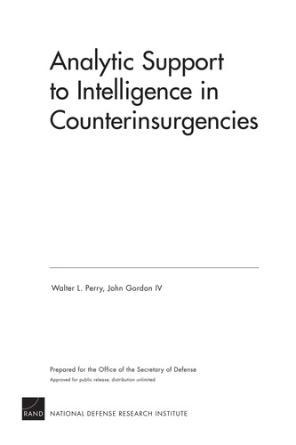 Analytic Support to Intelligence in Counterinsurgencies
