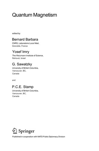 Quantum Magnetism (2008)