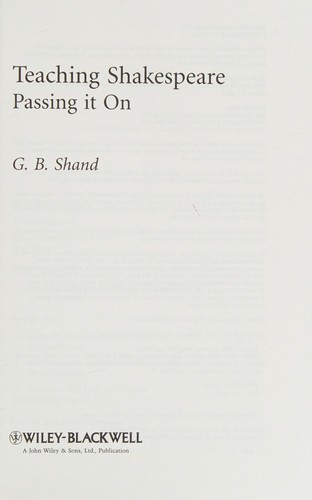 Teaching Shakespeare