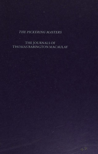The Journals of Thomas Babington Macaulay