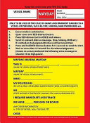VHF DSC Mayday Procedure Card