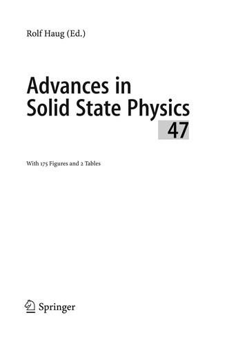 Advances in Solid State Physics 47 (2008)