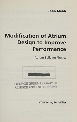 Modification of Atrium Design to Improve Performance