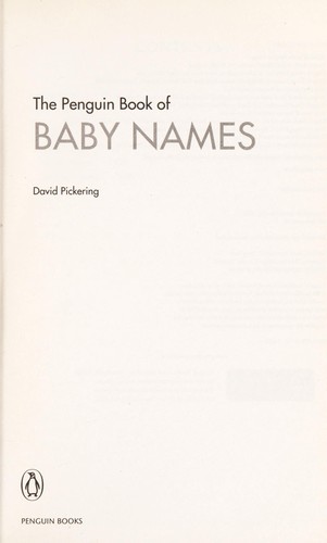 The Penguin Book of Baby Names