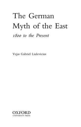 The German Myth of the East