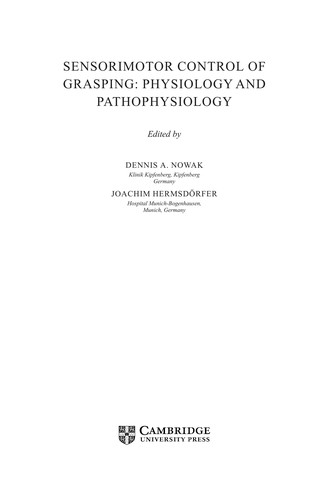 Sensorimotor Control of Grasping