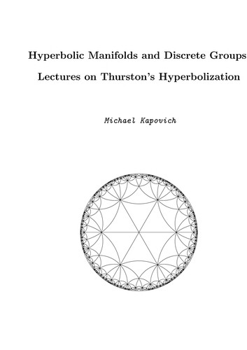 Hyperbolic Manifolds and Discrete Groups