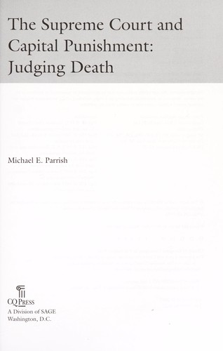 The Supreme Court and Capital Punishment (Revised)