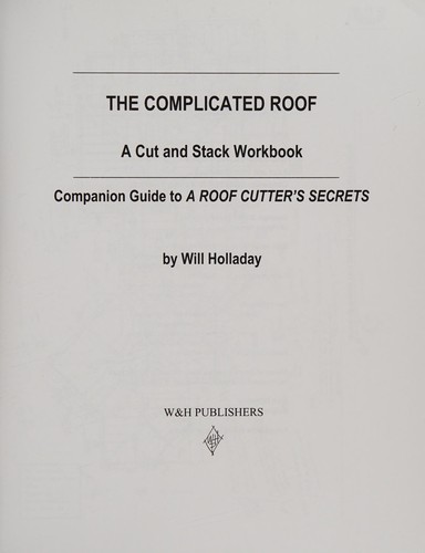 The Complicated Roof - a cut and stack workbook