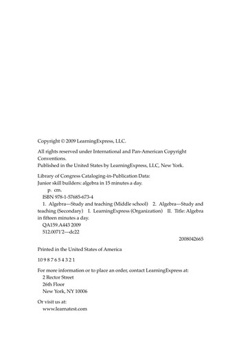 Algebra in 15 Minutes a Day [with Access Code] [With Access Code]