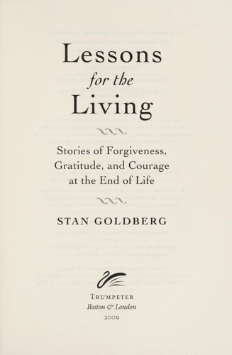 Lessons for the Living