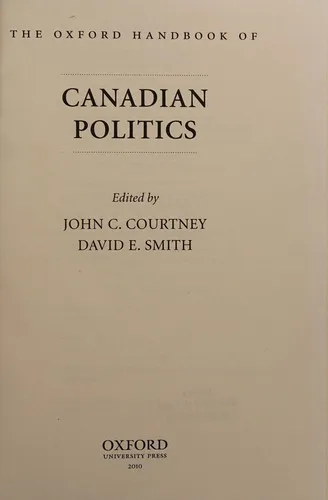 The Oxford Handbook of Canadian Politics