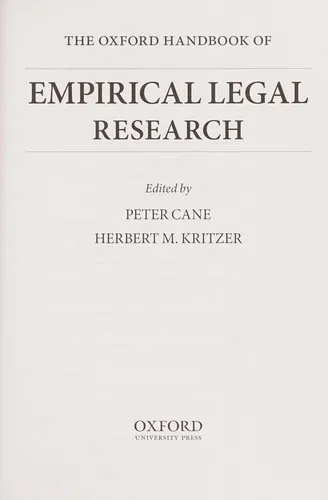 The Oxford Handbook of Empirical Legal Research