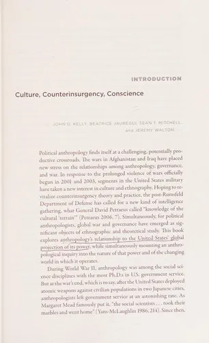 Anthropology and Global Counterinsurgency