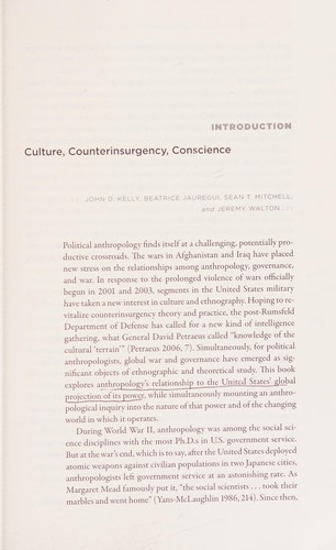 Anthropology and Global Counterinsurgency