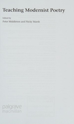 Teaching Modernist Poetry