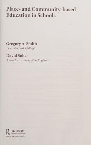 Place- and Community-Based Education in Schools