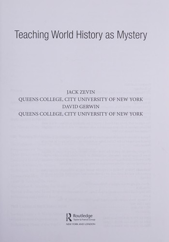 Teaching World History as Mystery