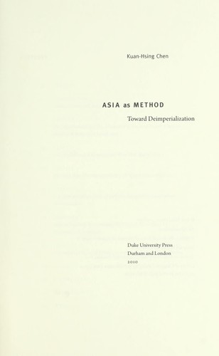 Asia As Method