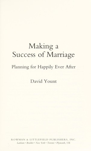 Making a Success of Marriage