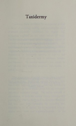 Taxidermy