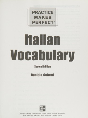 Practice Makes Perfect Italian Vocabulary
