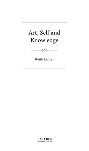 Art, Self and Knowledge