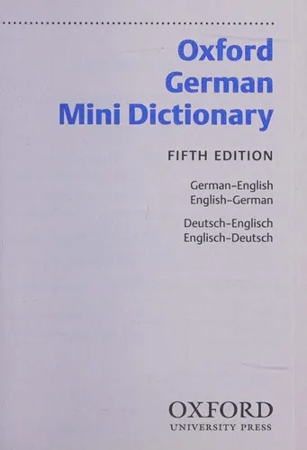 Oxford German Mini Dictionary