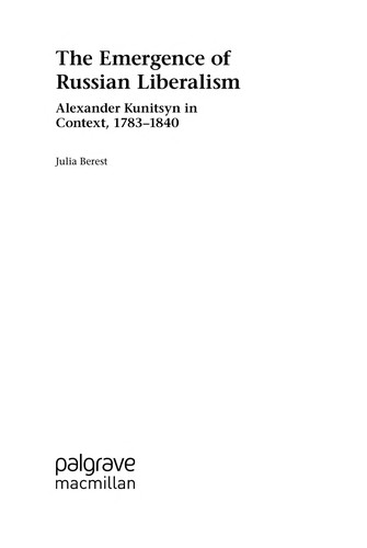 The Emergence of Russian Liberalism
