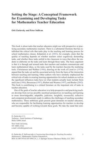 Constructing Knowledge for Teaching Secondary Mathematics