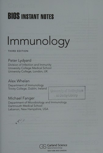 BIOS Instant Notes in Immunology