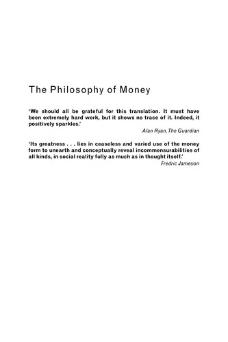 The Philosophy of Money