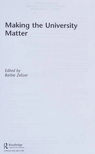 Making the University Matter