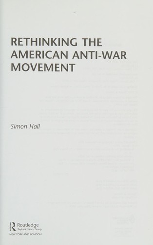 Rethinking the American Anti-War Movement