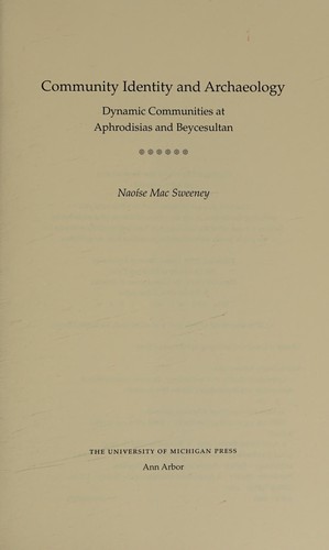 Community Identity and Archaeology