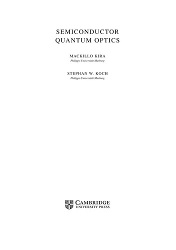 Semiconductor Quantum Optics