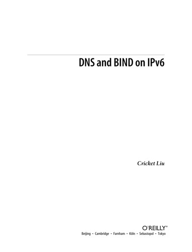 DNS and BIND on IPv6