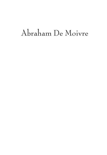 Abraham De Moivre