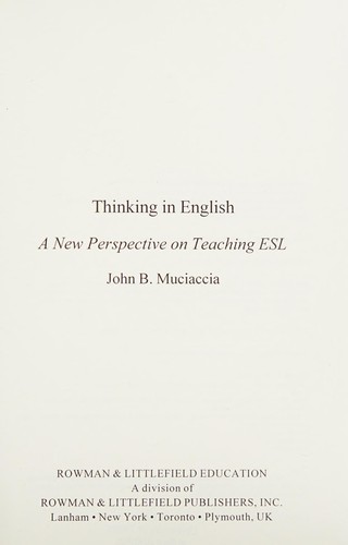 Thinking in English
