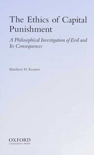 The Ethics of Capital Punishment