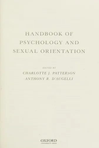 Handbook of Psychology and Sexual Orientation