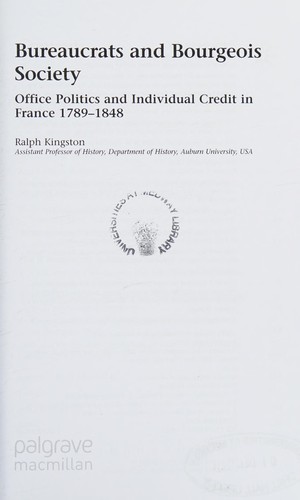 Bureaucrats and Bourgeois Society