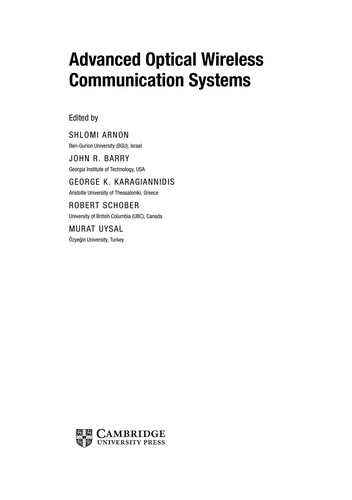 Advanced Optical Wireless Communication Systems